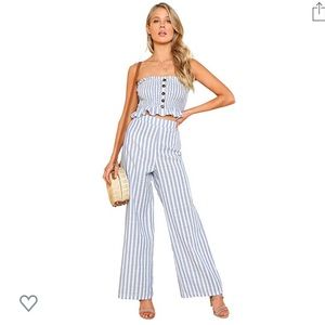 Matching Baby Blue Striped Two Piece